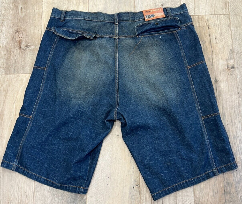 State Property Mens Baggy Y2K Jean Jay Z Streetwear Black Denim Size 46